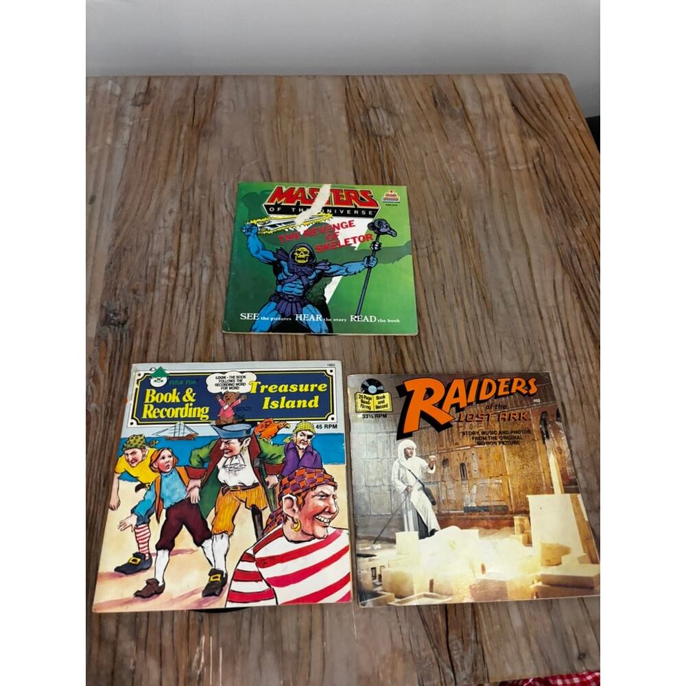 Vintage Read-Along Books Records Set of 3